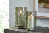 Tampa Furniture Outlet Lutz - Ashley Furniture - Clarkton Candle Holder - Candle Holder Set (Set of 2) / Green - A2000623